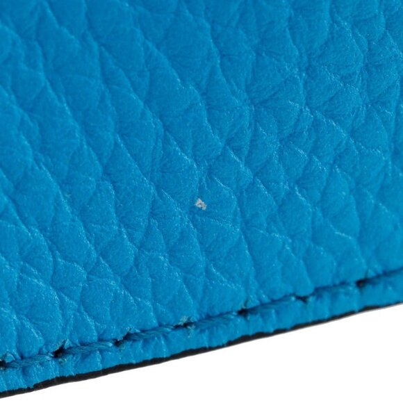 BURBERRY Embossed logo Shoulder Bag Blue leather Women - Picture 9 of 13